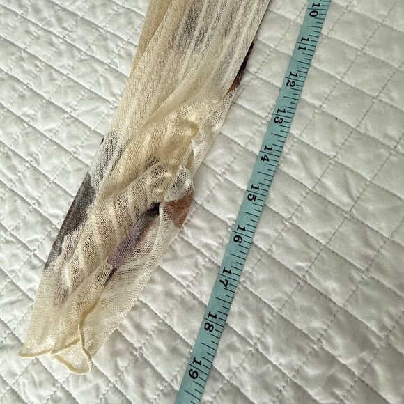 Rachel Rachel Roy Floral Sheer Long Sleeve Top S Beige Multicolor Polyester/Span - Picture 9 of 9